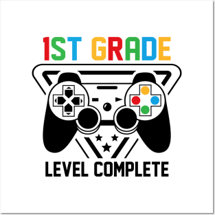 1st Grade Level Complete Gamer Boys Graduation Gifts Posters and Art